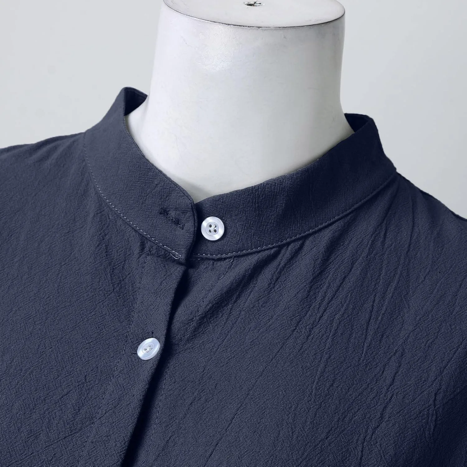 2025 Button Down Lapel Cotton Linen Dress Loose Fit Casual Beach Short Sleeve Shirt Dress for Daily Wear, Vacation