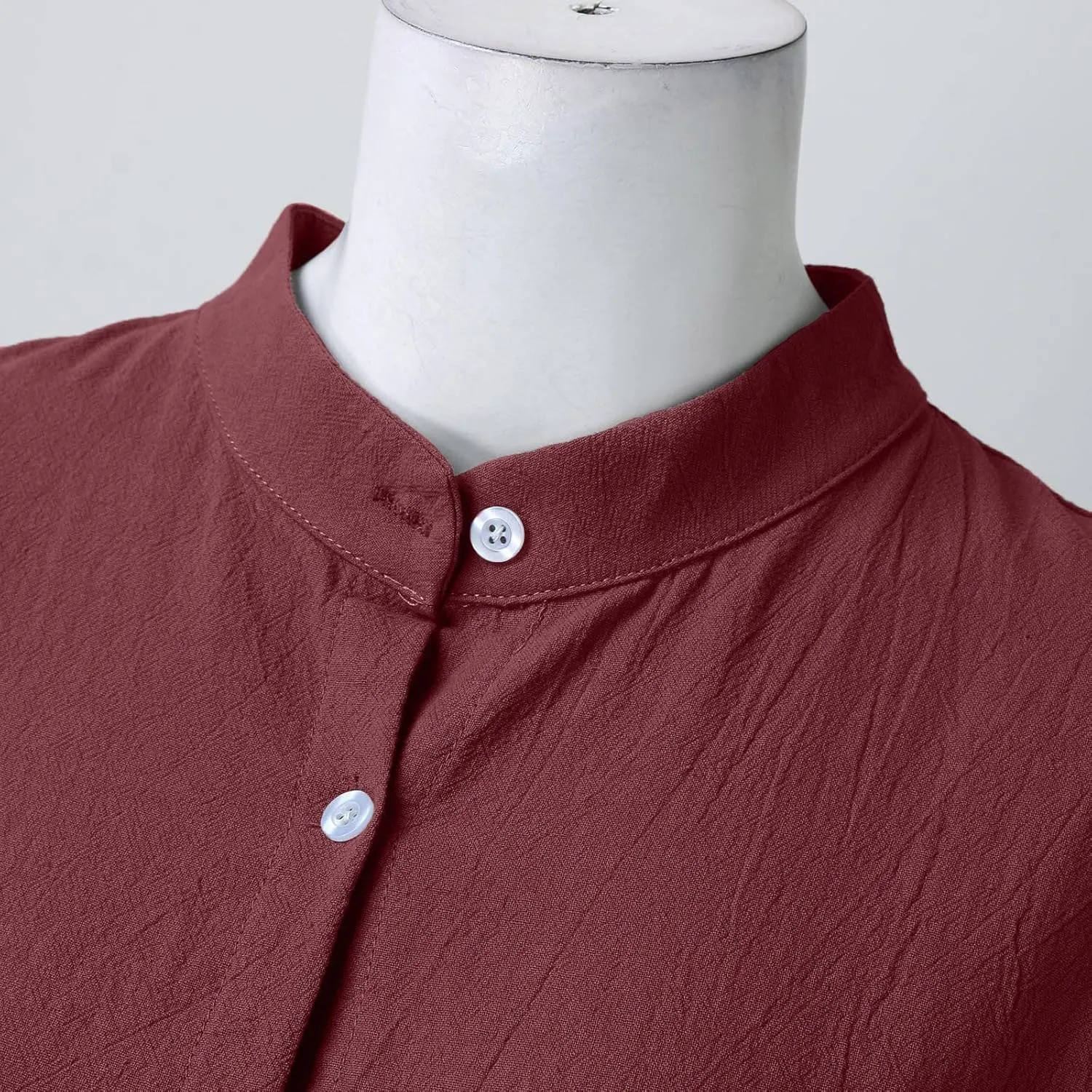 2025 Button Down Lapel Cotton Linen Dress Loose Fit Casual Beach Short Sleeve Shirt Dress for Daily Wear, Vacation