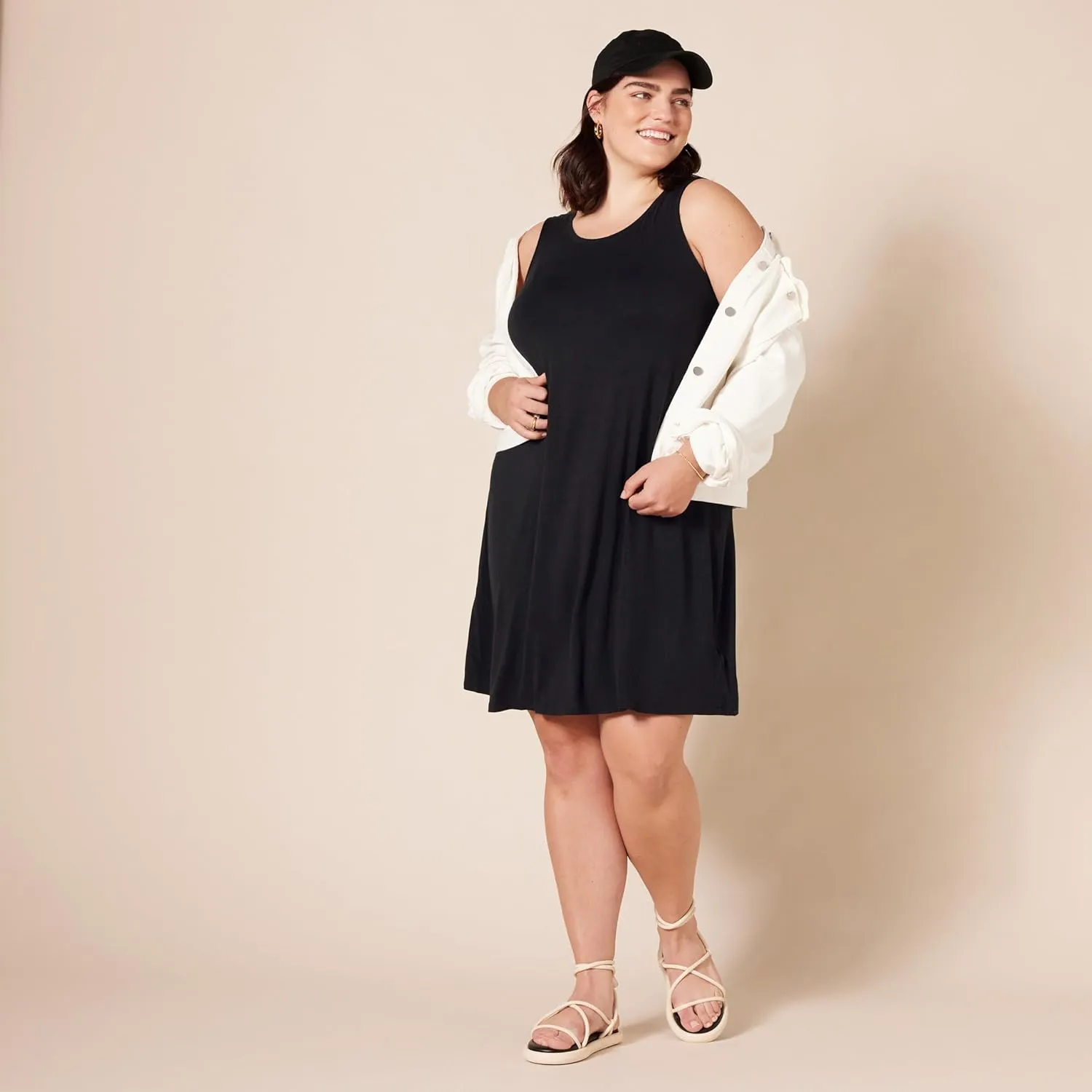 Amazon Essentials Women's Tank Swing Dress (Available in Plus Size)