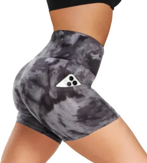 Biker Shorts Women with Pockets - 3"/5"/8" High Waisted Soft Tummy Control Workout Shorts for Yoga Athletic Gym