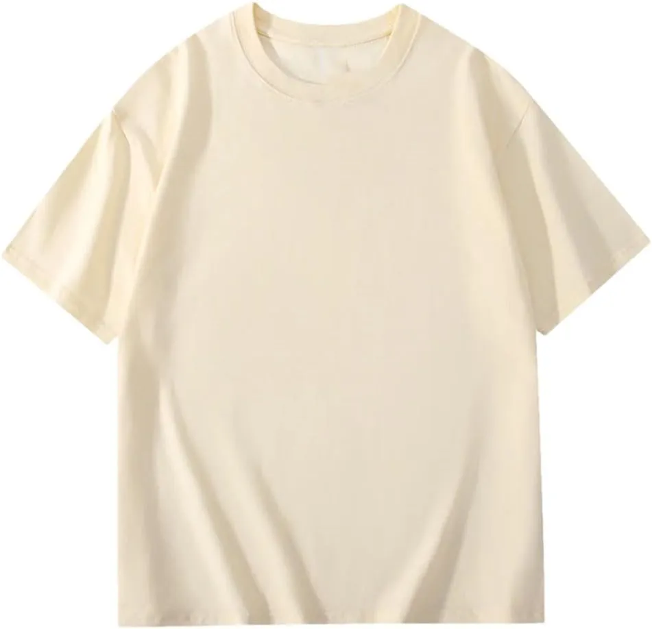 DBFBDTU Men T-Shirts Short Sleeve Cotton Tops Solid Soft Lightweight Tee Workwear Shirts for Men
