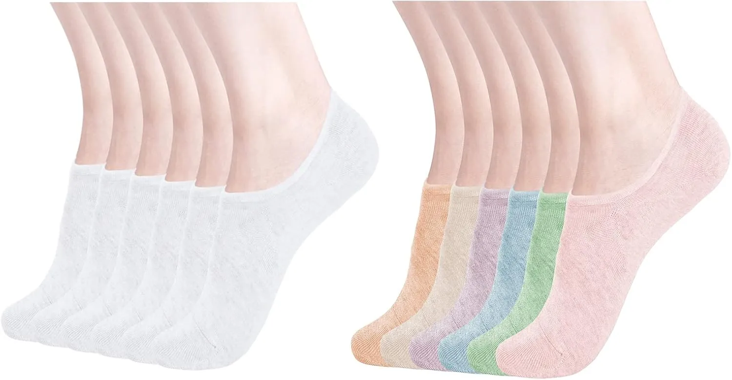 DIBAOLONG 12 packs Women's No Show Socks