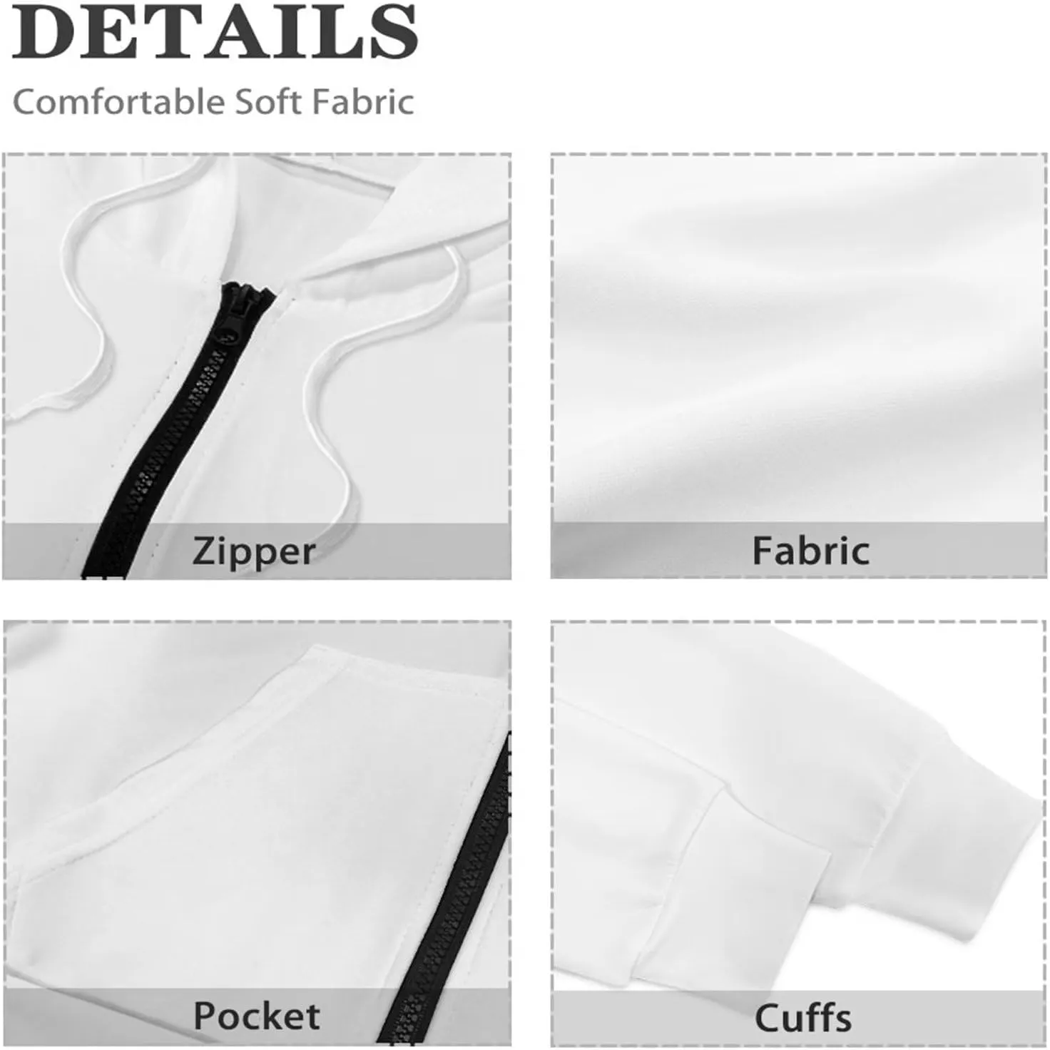 Dolyues Women's Zip Up Hoodie Graphic Drawstring Hooded Sweatshirt Tops Long Sleeve Casual Cropped Jacket Coat with Pockets
