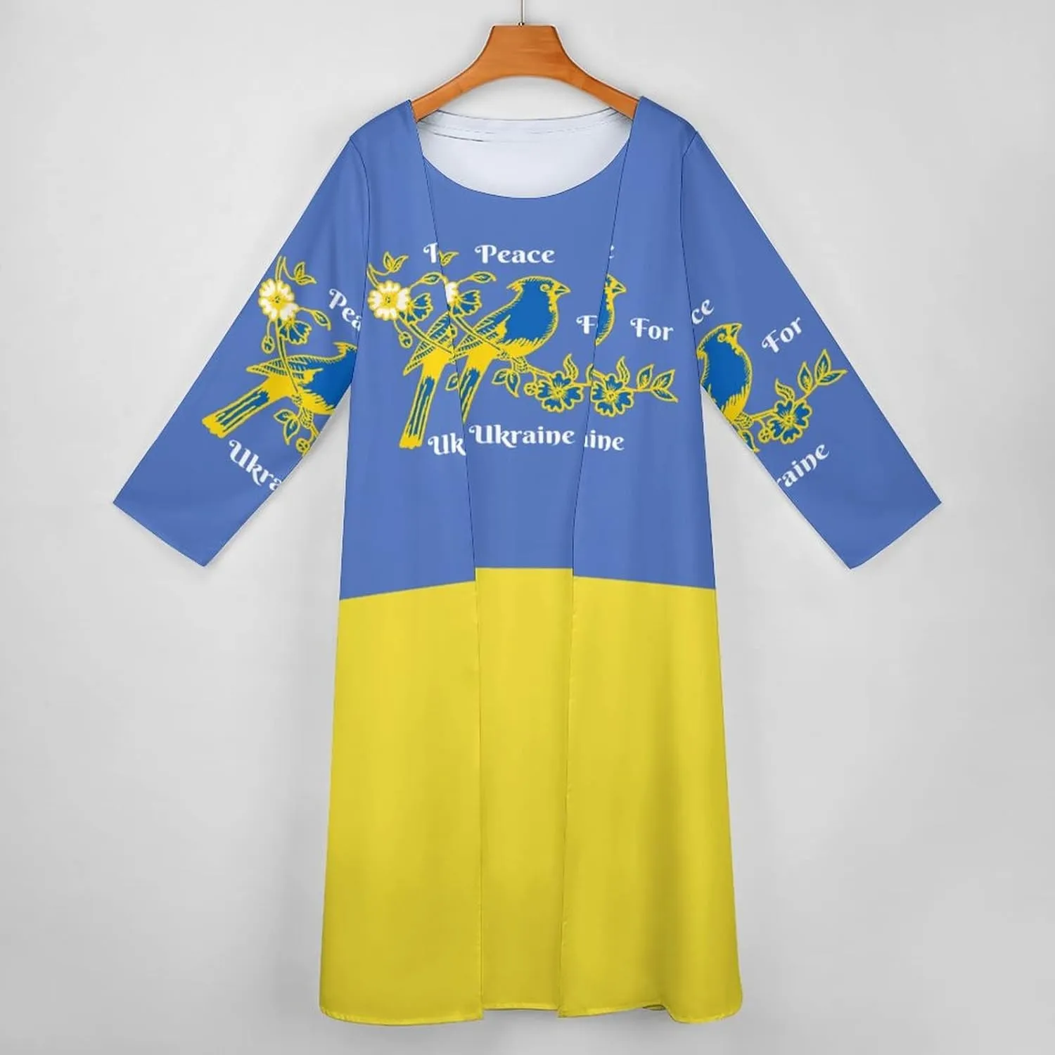 Dress Suit Skirts for Womens Summer Top Ukraine Flag Ukrainian Flag Casual V Neck Shift Dress L