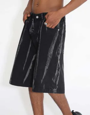EMMIOL Baggy Jorts Men Jean Shorts Summer, y2k Grunge Denim Shorts Vintage Distressed Loose Fit Streetwear