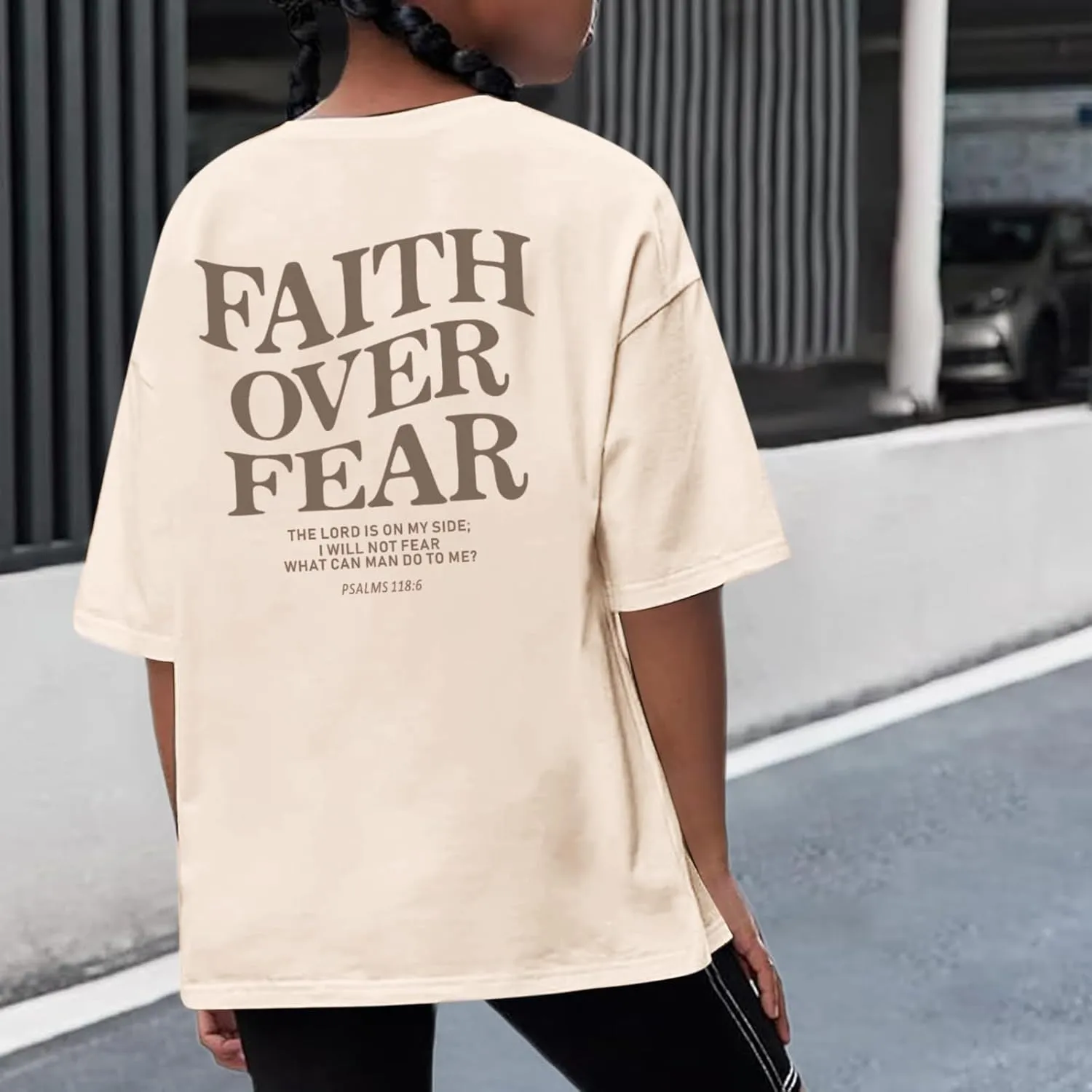 Faith Over Fear Shirt Christian Jesus Tshirts for Girls Religious Inspirational Tees Bible Verse Tops for Kids 3-12