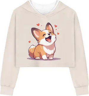 Flashideas Trendy Hoodies for Teenagers Girls Exercise Outfits Casual Tops for 6-16 Years Old short version