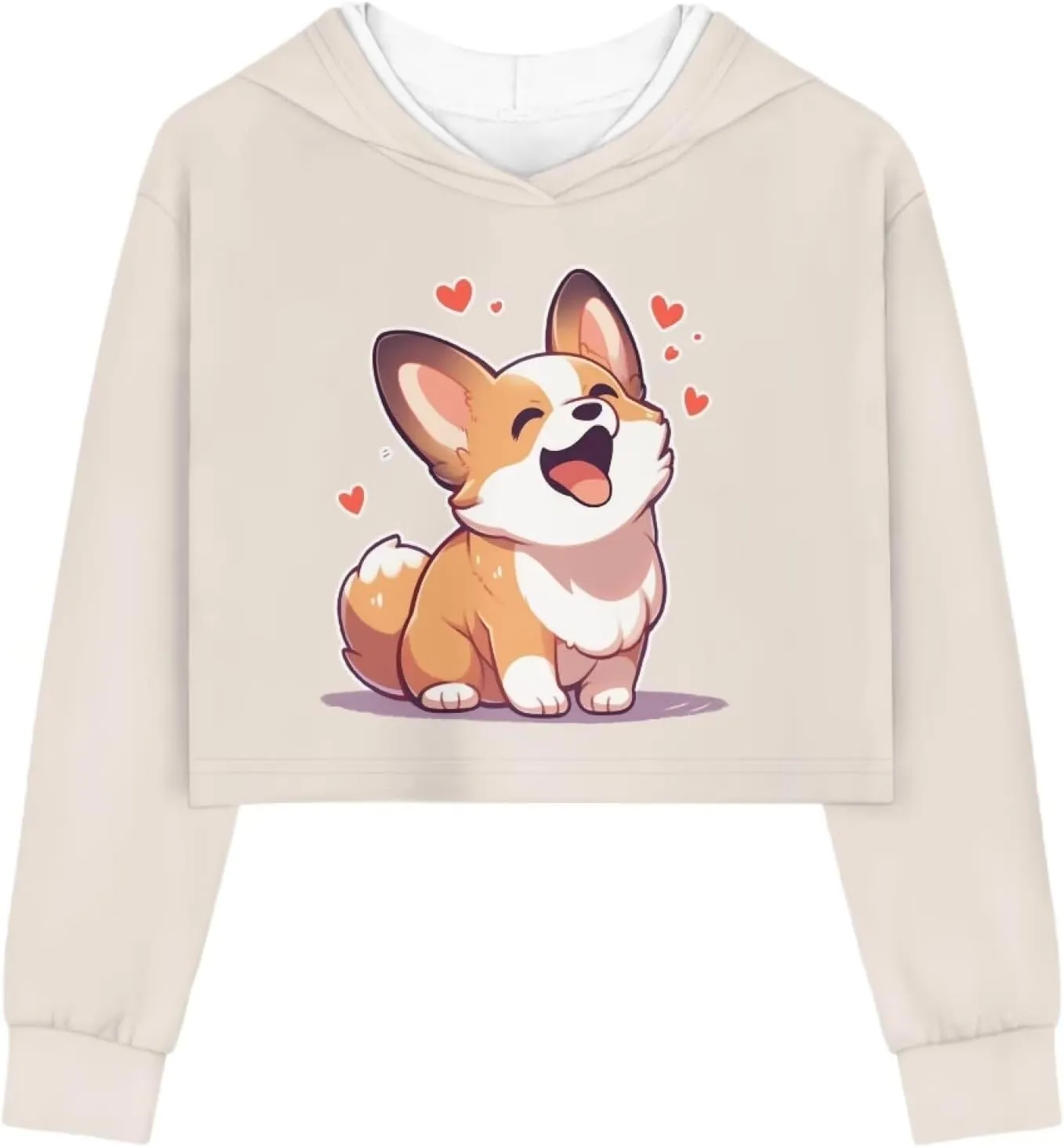 Flashideas Trendy Hoodies for Teenagers Girls Exercise Outfits Casual Tops for 6-16 Years Old short version