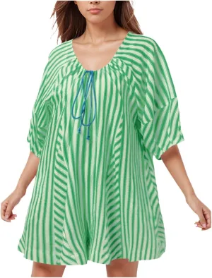 Floral Jumpsuits for Women Summer Rompers Striped Puff Sleeve Mini Shorts Romper Dress V Neck Jumpsuit Front Tie Beach Outfit