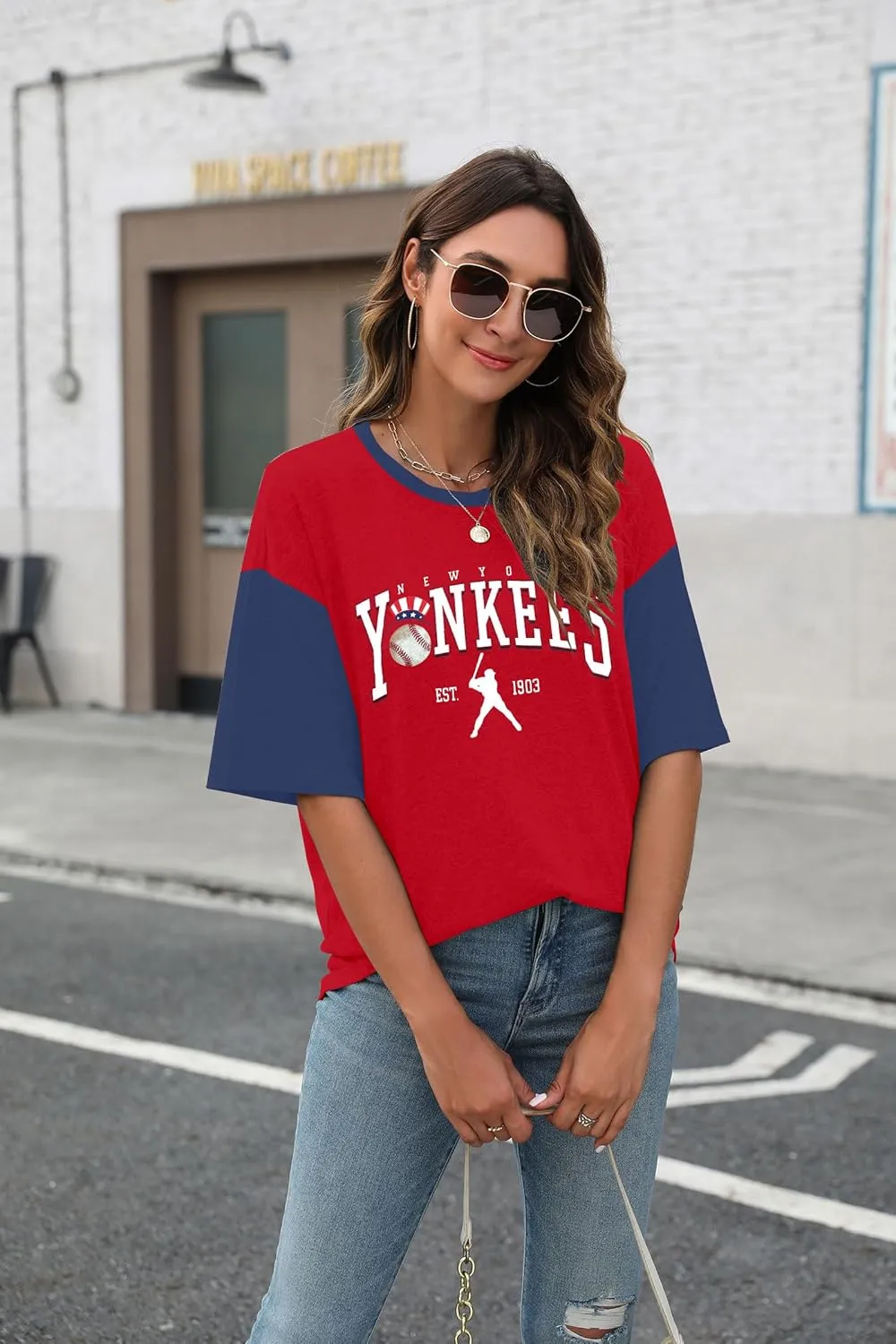 Game Day Shirt Baseball Shirts Women Oversized Baseball Team Graphic Tshirt Baseball Fan Shirt Casual Short Sleeve Tee Tops