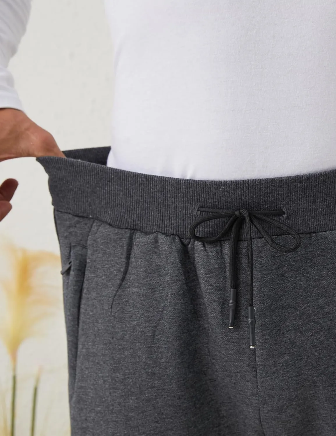 Gihuo Men Sweatpants Sherpa Fleece Lined Sweatpants Winter Thermal Active Outdoor Sports Track Jogger Pants