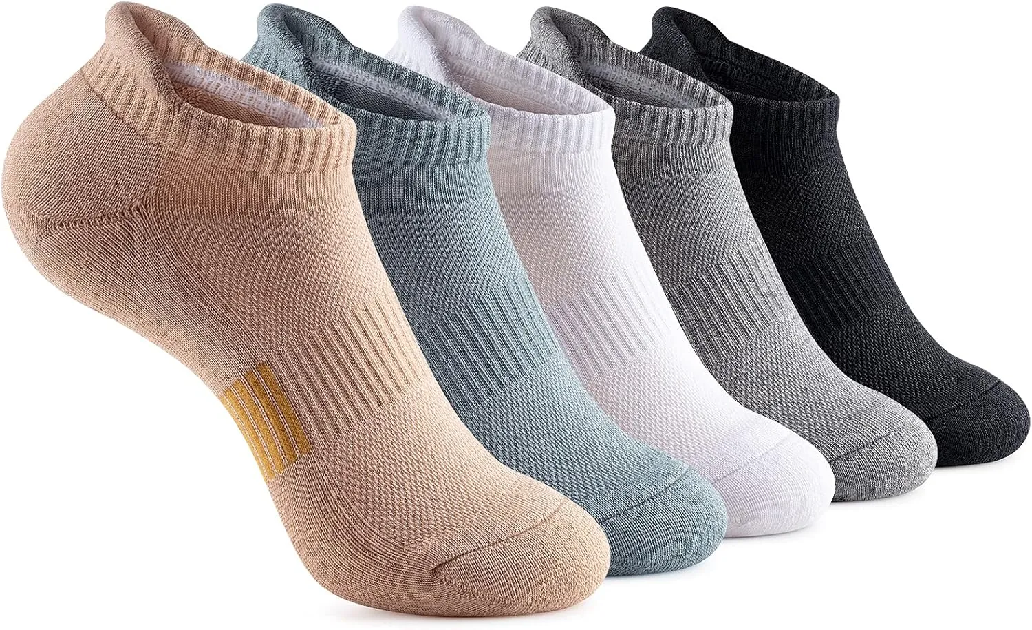 Gonii Ankle Socks Womens Running Athletic No Show Socks Cushioned 5-Pairs