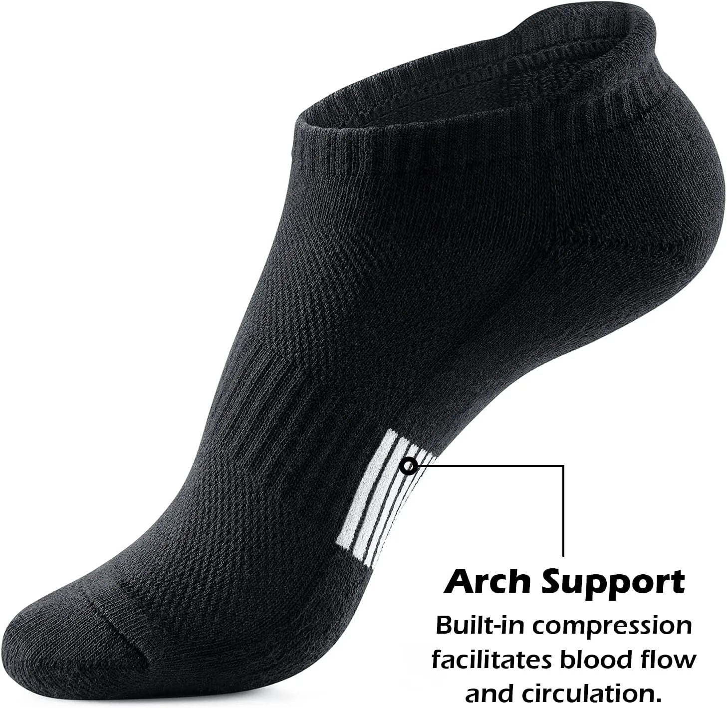 Gonii Ankle Socks Womens Running Athletic No Show Socks Cushioned 5-Pairs