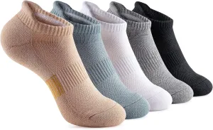 Gonii Ankle Socks Womens Running Athletic No Show Socks Cushioned 5-Pairs