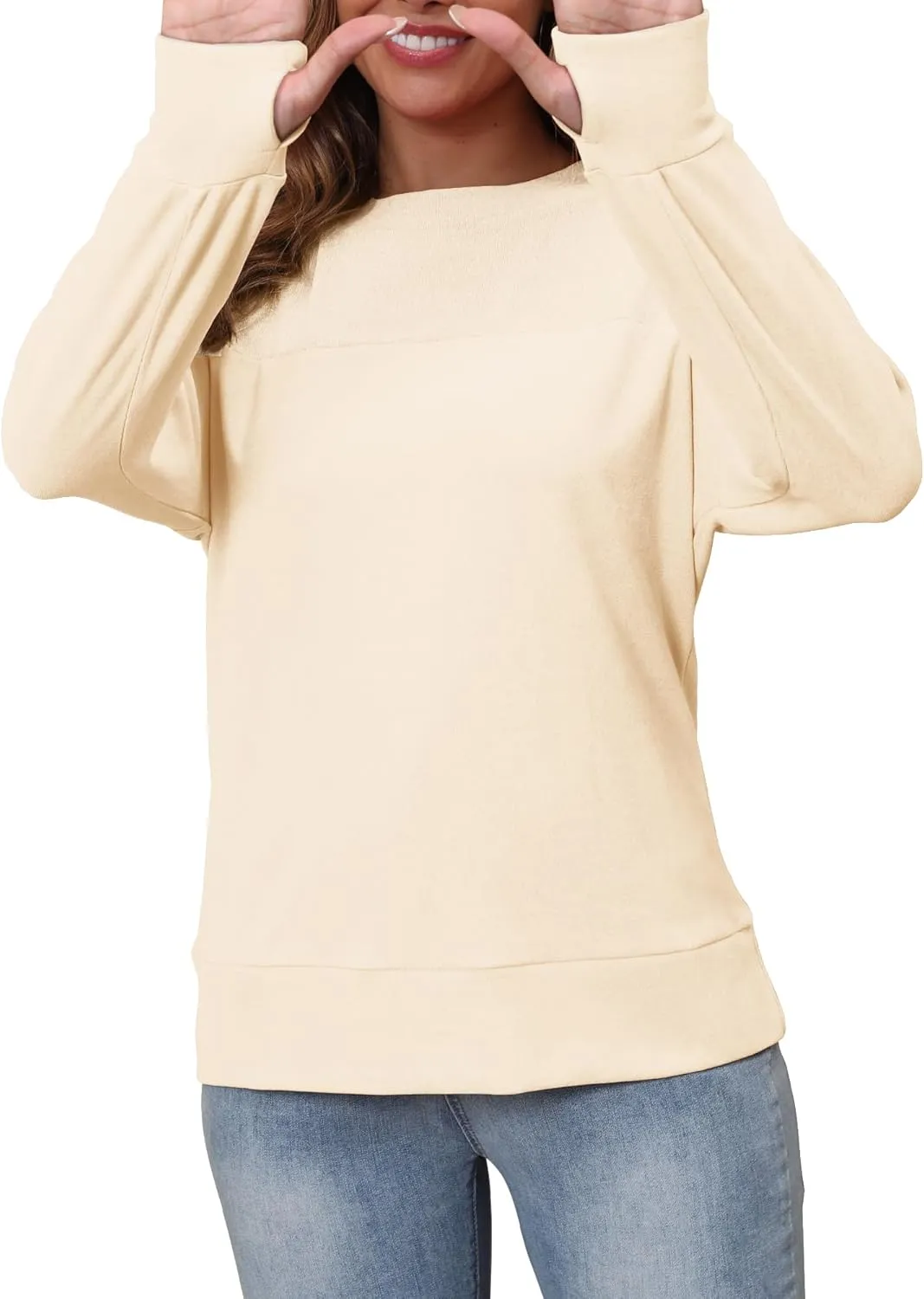 Hoodies for Women Fall Cropped Sweatshirt Thumbhole fleece jacket with pockets Quarter Zip Pullover Women Tops