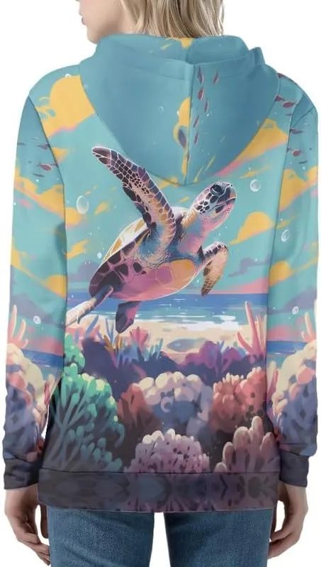 Irisjudy Bohemian Women's Zip-Front Hoodie Pocket, Tropical Plant Streetwear Oversized, Skull Coat Outfits Long Sleeve