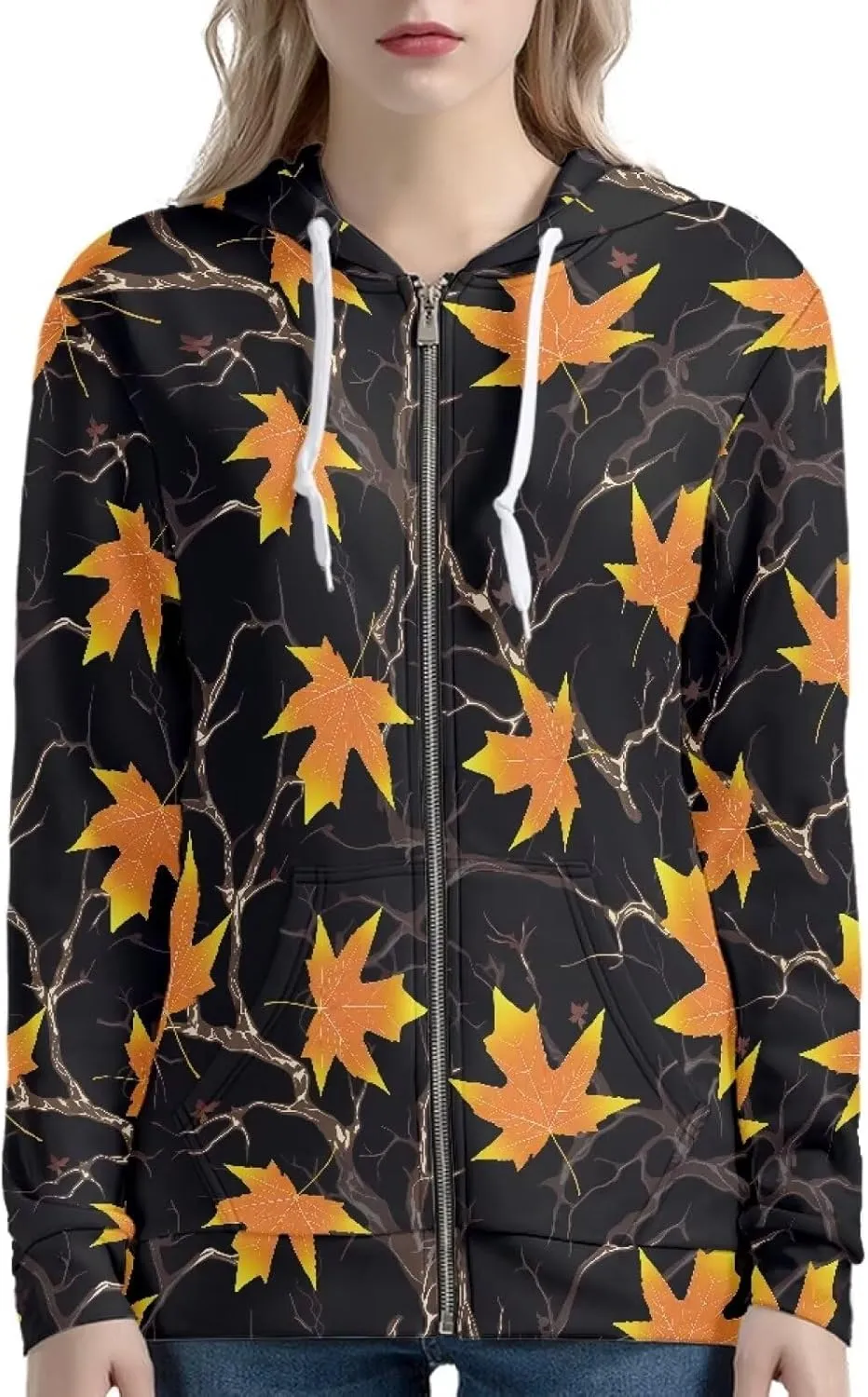 Irisjudy Christmas Bow Hoodies for Women Dancing Skeleton Zip Sweatshirts Casual Hooded Fall Harvest Pumpkin Pullover Tops