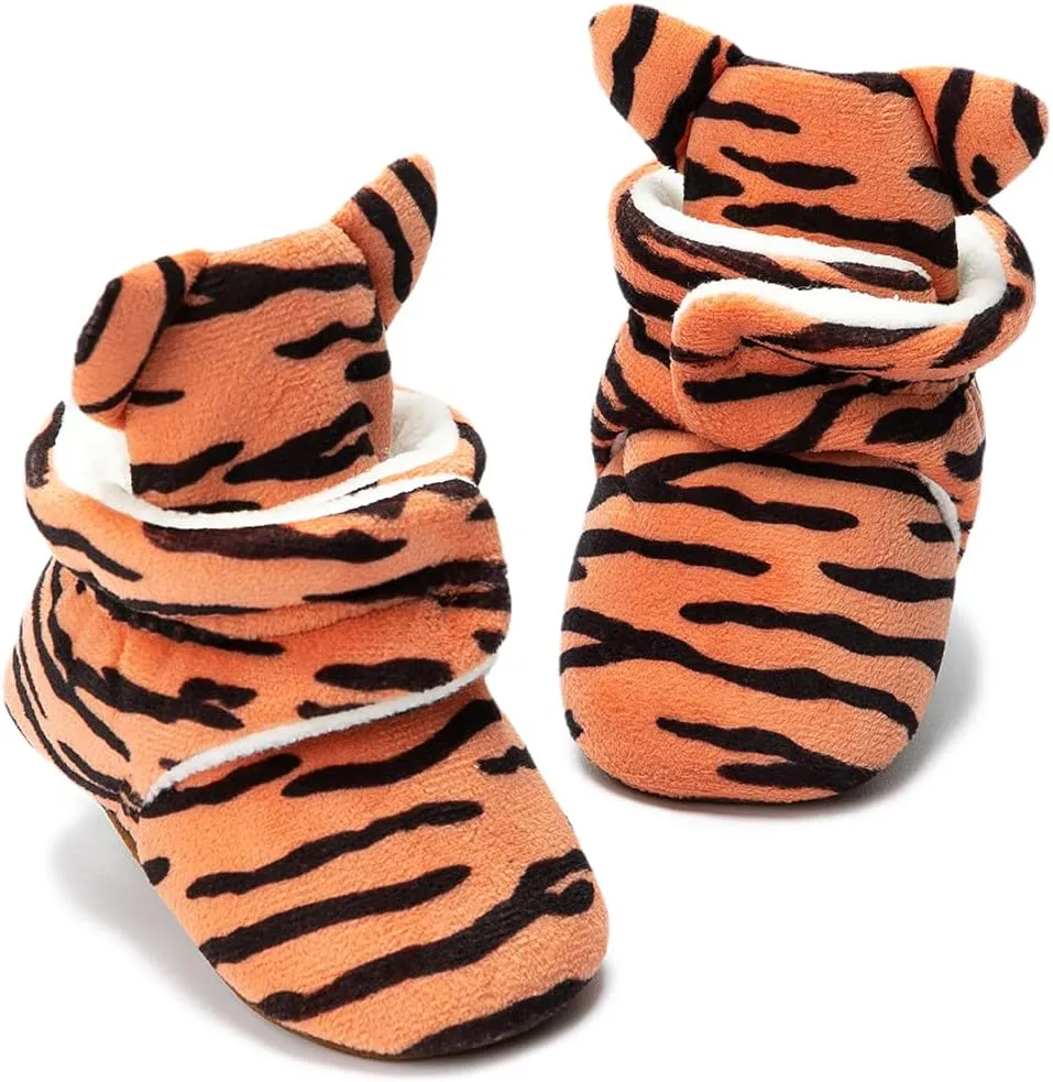 Meckior Newborn Infant Baby Girls Boys Warm Fleece Winter Booties First Walkers Slippers Shoes