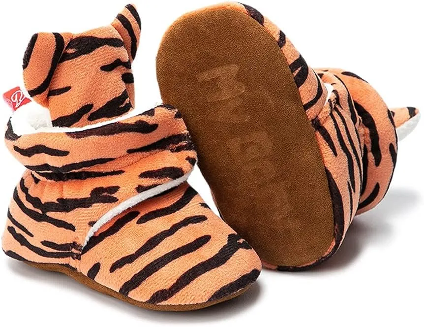 Meckior Newborn Infant Baby Girls Boys Warm Fleece Winter Booties First Walkers Slippers Shoes