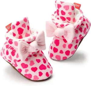 Meckior Newborn Infant Baby Girls Boys Warm Fleece Winter Booties First Walkers Slippers Shoes