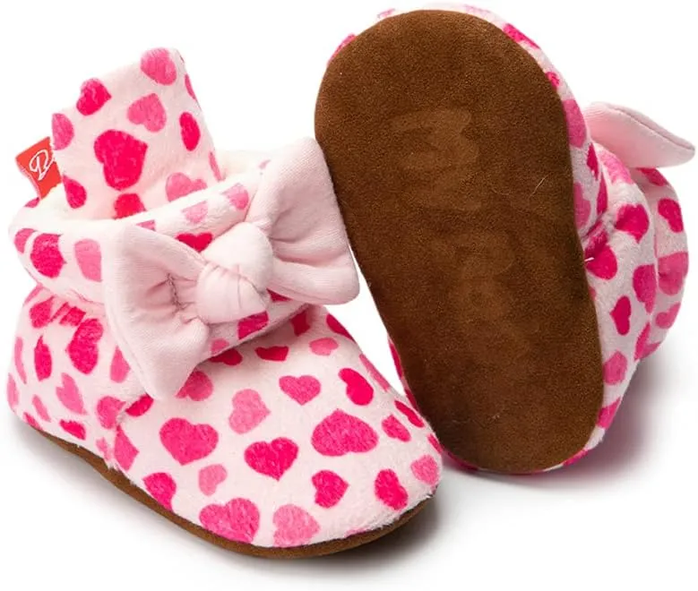 Meckior Newborn Infant Baby Girls Boys Warm Fleece Winter Booties First Walkers Slippers Shoes