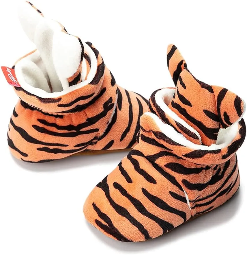 Meckior Newborn Infant Baby Girls Boys Warm Fleece Winter Booties First Walkers Slippers Shoes