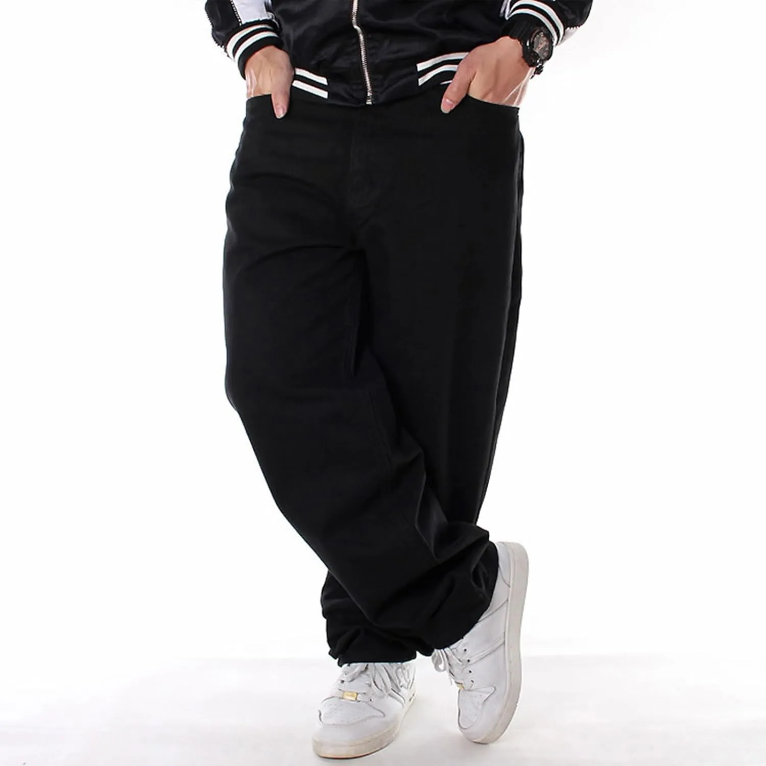 Men Baggy Jeans Y2k Grunge Skater Pants Relaxed Fit Skateboard Jeans Hip Hop Dance Denim Pants Streetwear