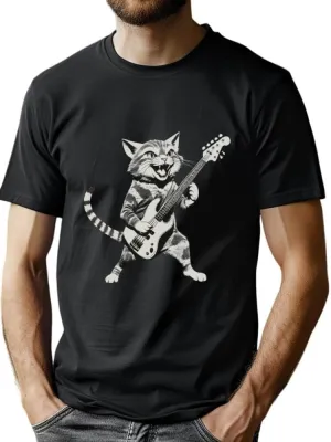 Men's Cotton Short Sleeve Tees Soft Fashion Print T-Shirts Casual Graphic Crewneck Tops