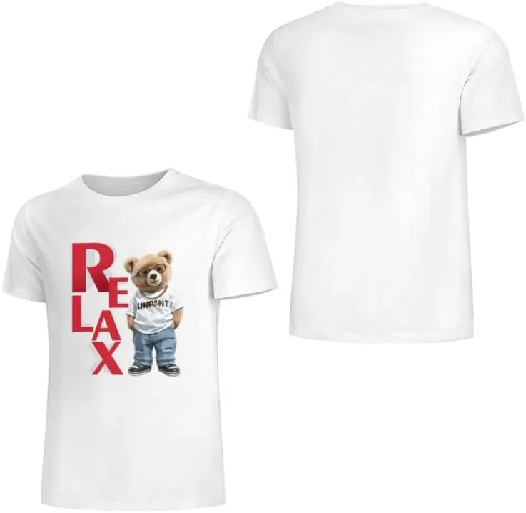 Men's Cotton Short Sleeve Tees Soft Fashion Print T-Shirts Casual Graphic Crewneck Tops