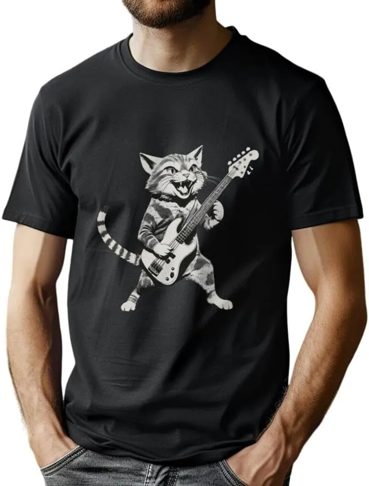 Men's Cotton Short Sleeve Tees Soft Fashion Print T-Shirts Casual Graphic Crewneck Tops