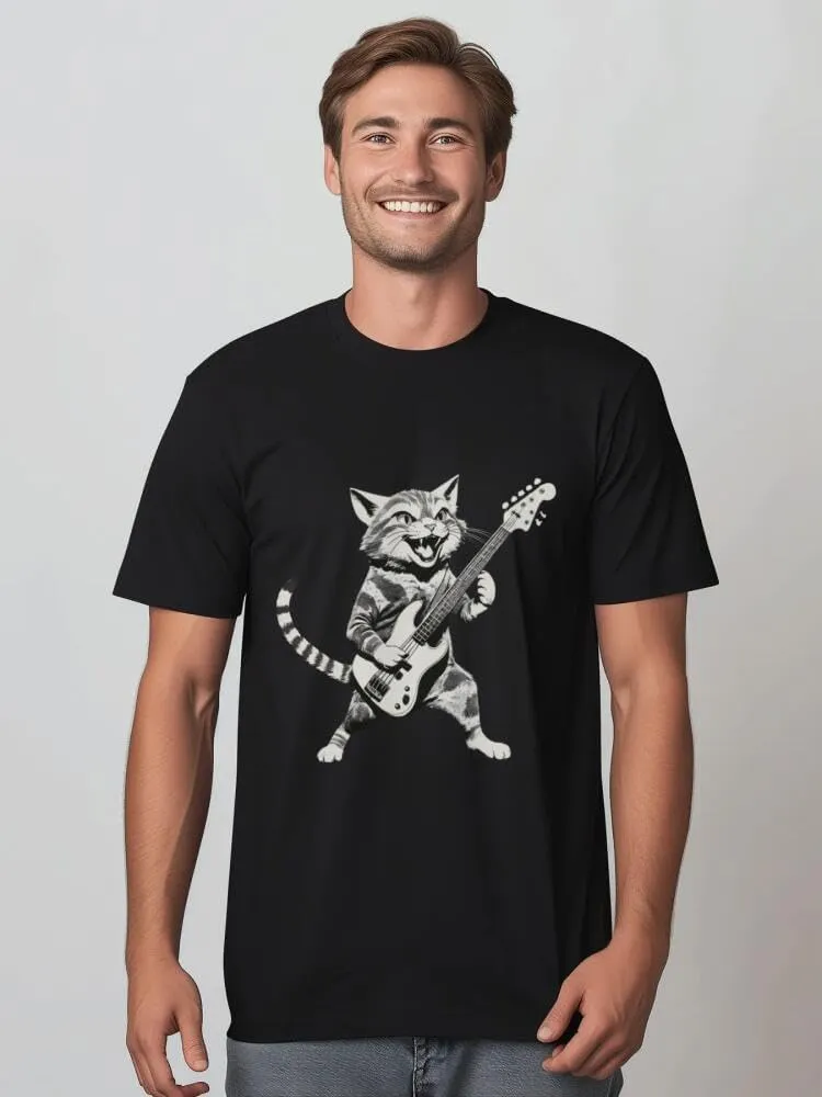Men's Cotton Short Sleeve Tees Soft Fashion Print T-Shirts Casual Graphic Crewneck Tops