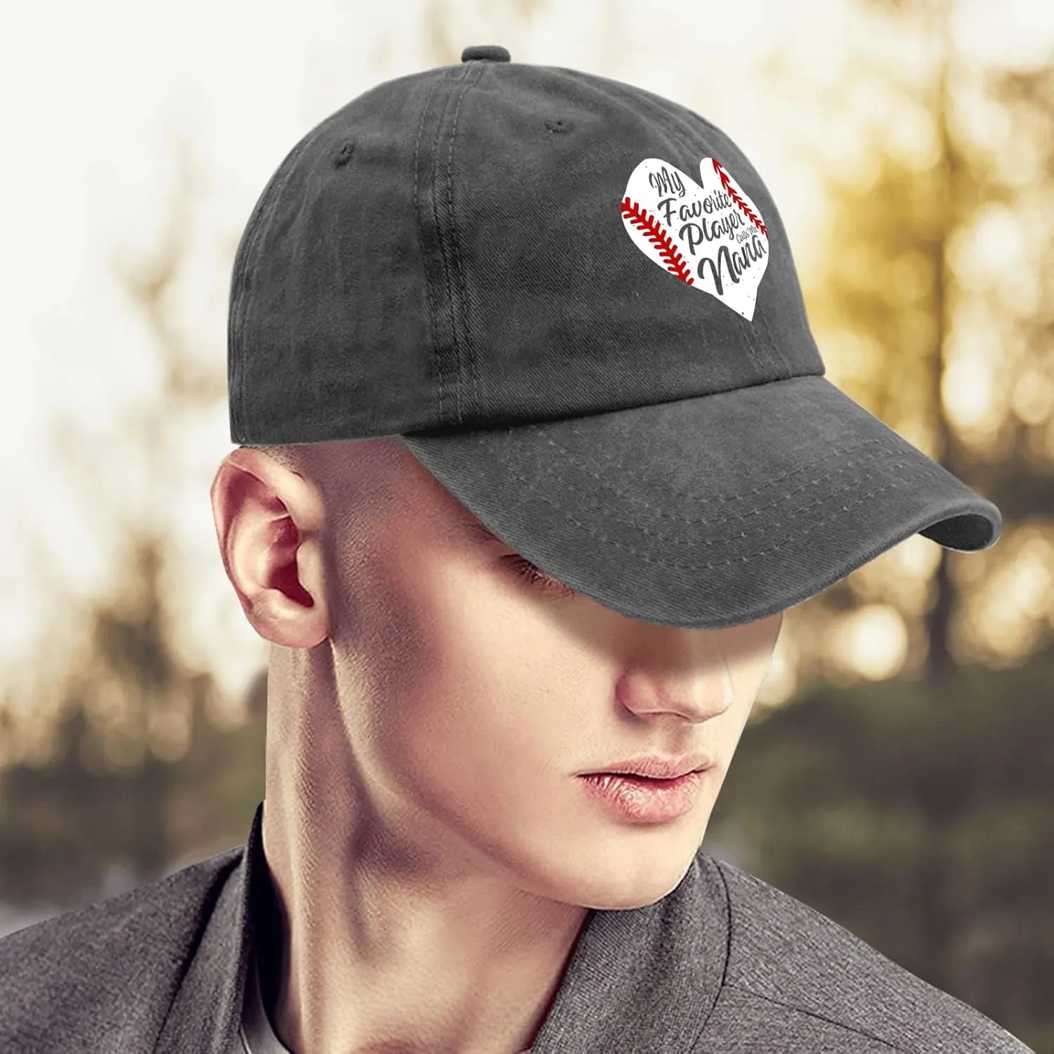 My Favoiite Baseball Playes Calls Me Nana Hat Women's Hats & Caps Pigment Black Womens Hat Gifts for Son Workout