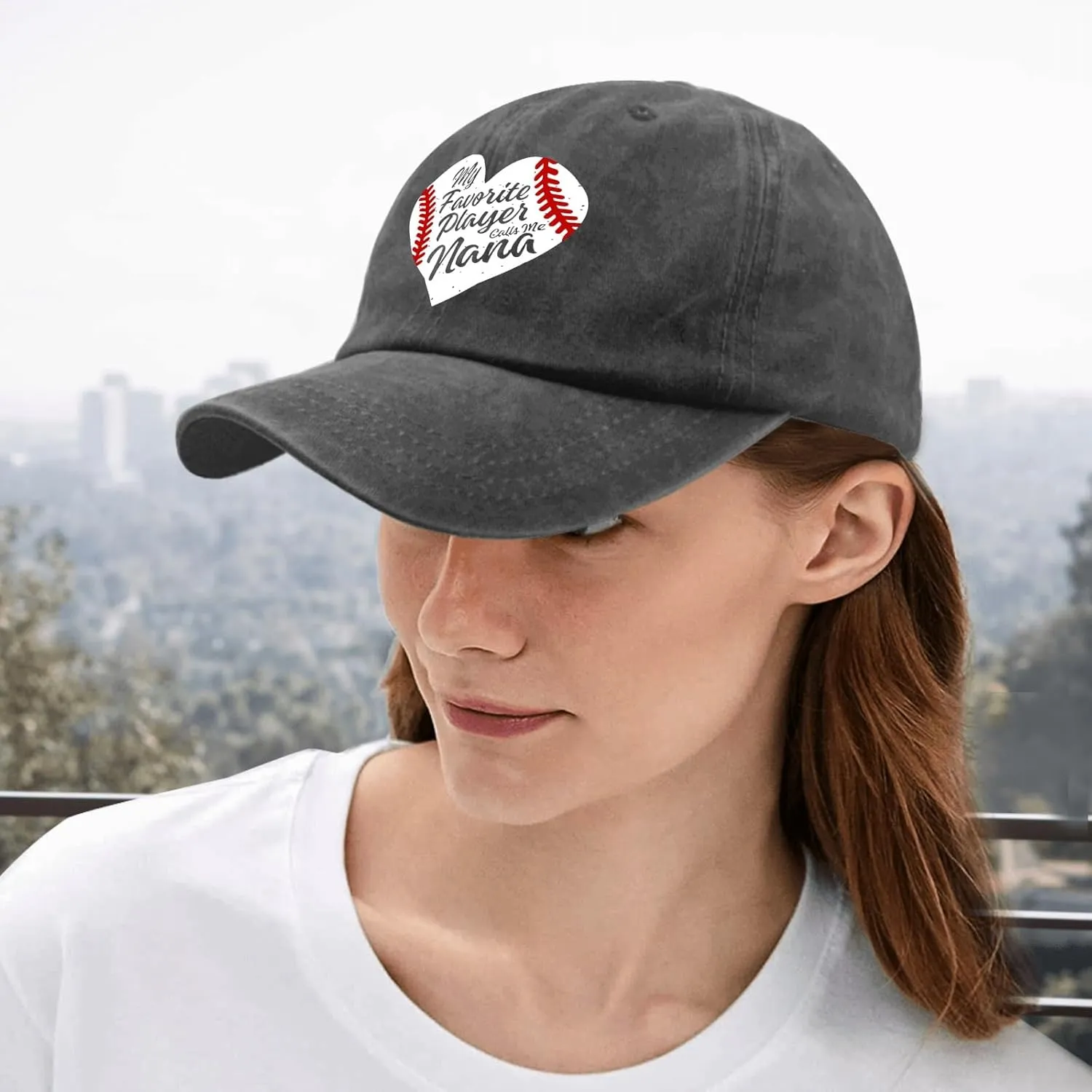 My Favoiite Baseball Playes Calls Me Nana Hat Women's Hats & Caps Pigment Black Womens Hat Gifts for Son Workout