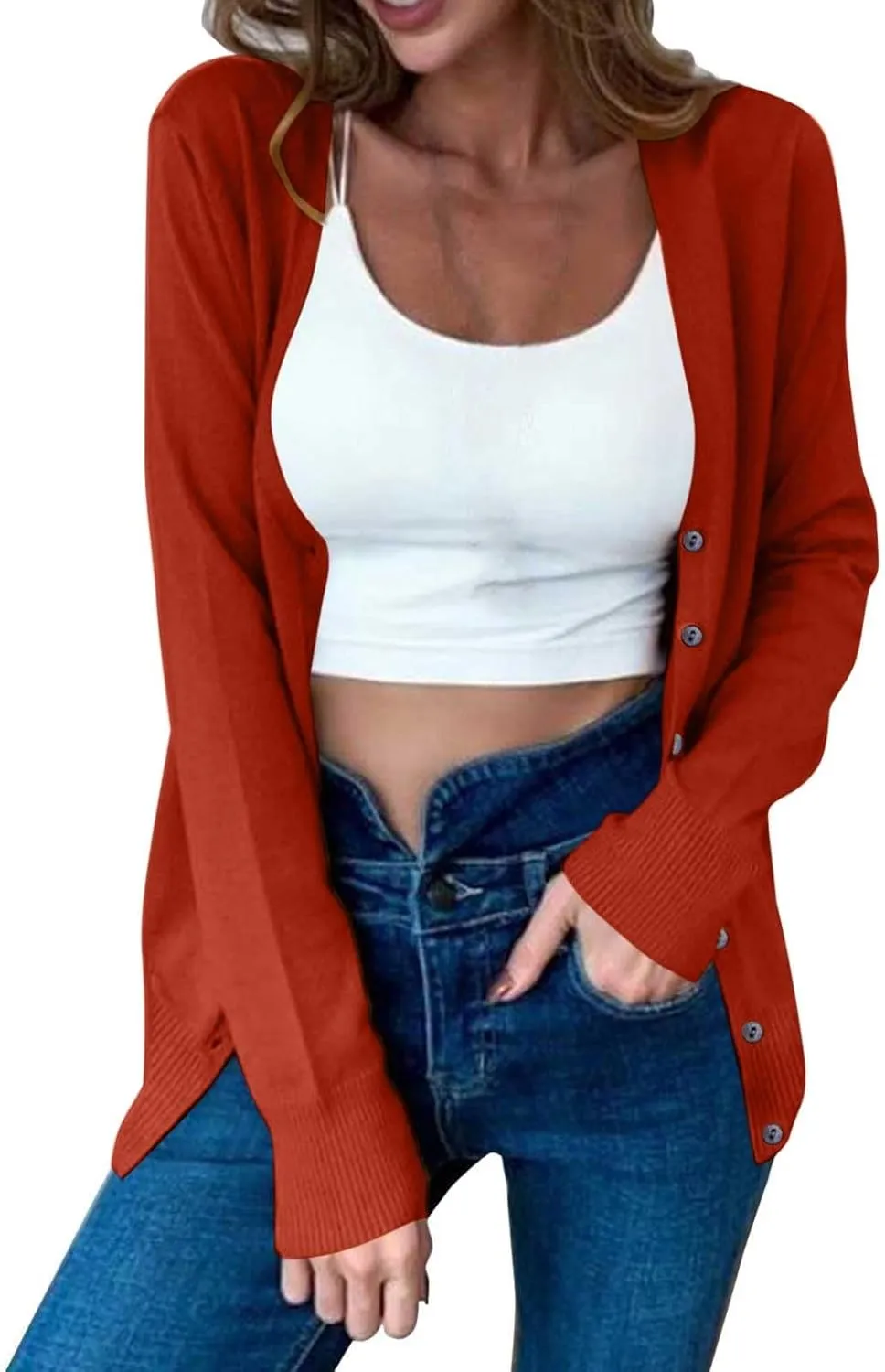 New Women's Sweater Cardigan V-Neck Long Sleeve Plus Oversize,Women's Cardigan Knitted Outer,2024 Fall&Winter