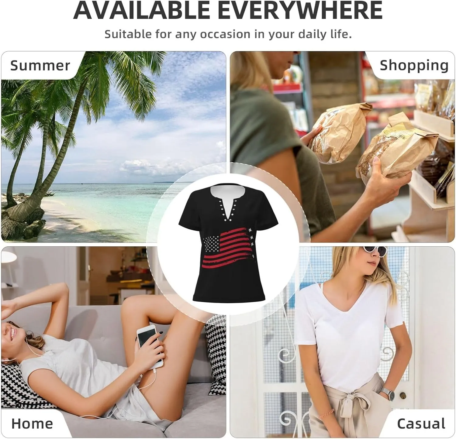 Retro American Football Womens Deep v Neck T-Shirts Short Sleeve Shirts Casual Tee Tops Slim Fit T-Shirt