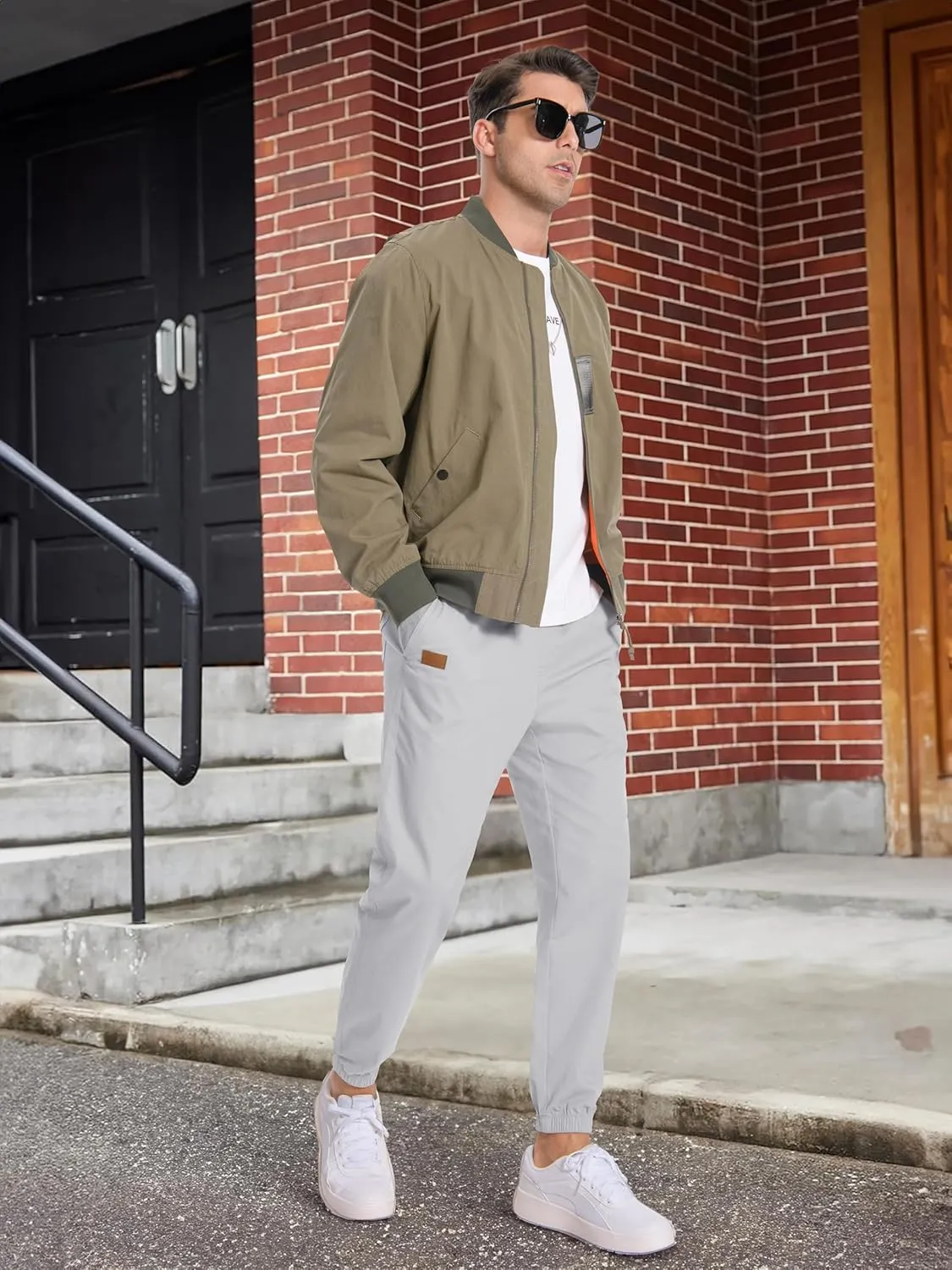SEVEGO Tall Men's Casual Joggers 30"/32"/34"/36" Inseam Cotton Chino Cargo Pants Hiking Outdoor Sweatpants