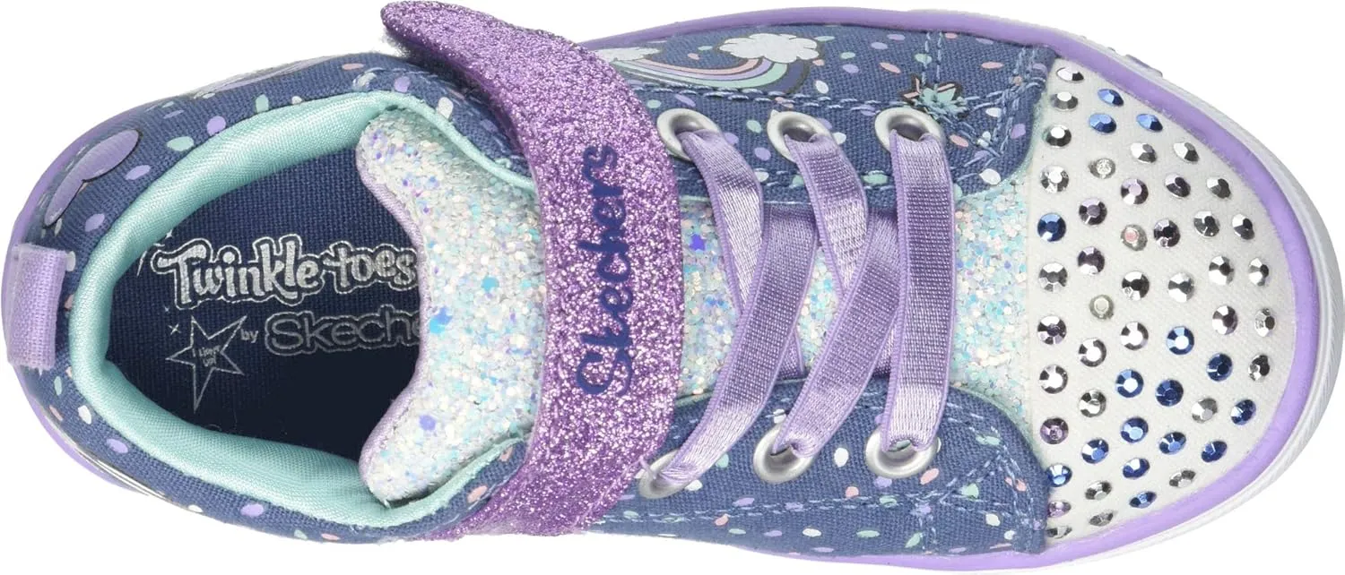Skechers Unisex-Child Twinkle Toes Sparkle Lite-Unicorn Craze Sneaker