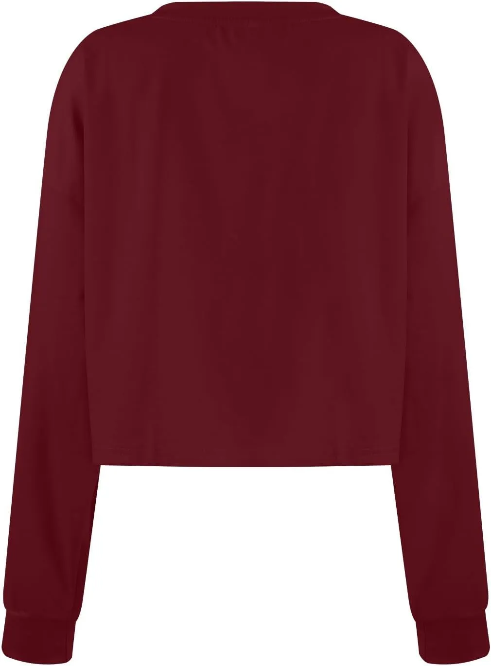 slqdgmryz Cropped Sweatshirts for Women Crewneck Fall Crop Top Sweatshirt Preppy Loose Fit Drop Shoulder Pullover Hoodie