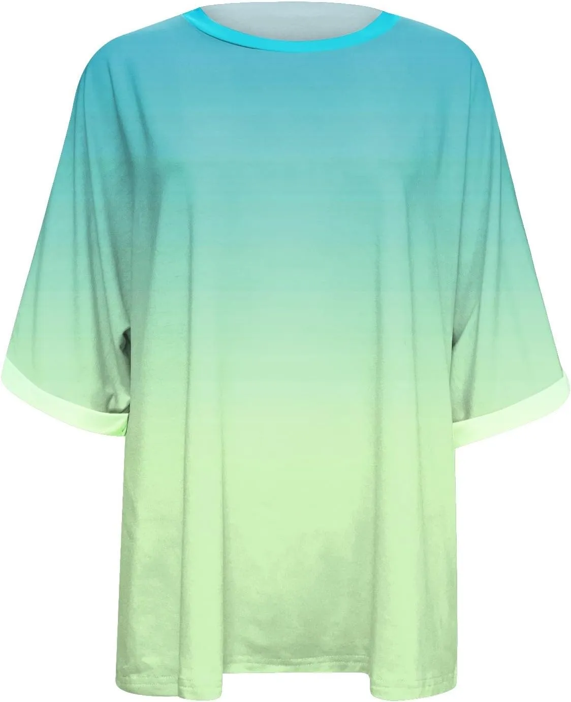 slqdgmryz Elbow Length Tops for Women Summer Oversized Striped Shirts Casual Crew Neck Half Sleeve Tunic Tops Womens Blouses