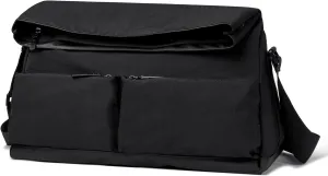 Stylish Gym Bag for Men and Women with Shoe & Wet Compartment, Water-Resistant Fabric Duffle Bag for Travel, Sports, Fitness & Workout (Black)