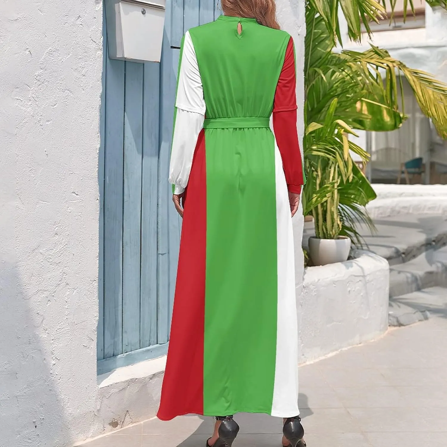 TAIZIYEAH Long Dress Bulgaria Flag Women's Summer Casual Loose Dress Long Dress Short Sleeve for Girls Fashion Skirts XL