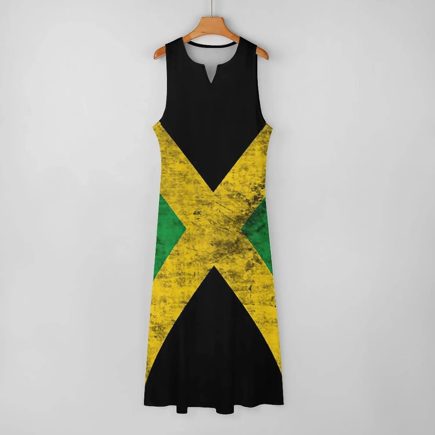 TAIZIYEAH Long Dress Elegant Casual Long Dress Jamaica Flag Girls Summer Sunshine Beach Skirts for Womens S