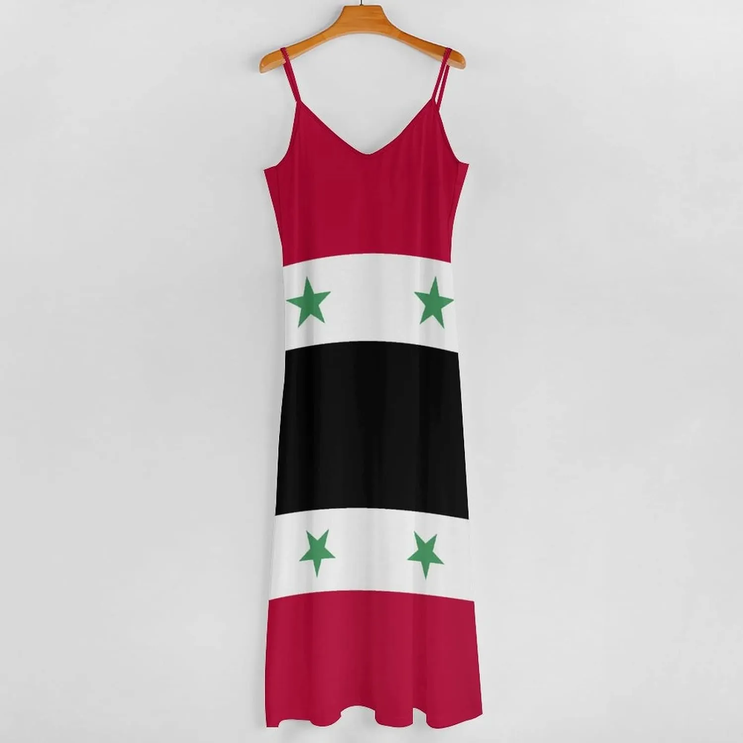 TAIZIYEAH Long Dress Elegant Casual Long Dress Syria Flag Girls Summer Sunshine Beach Skirts for Womens 3XL