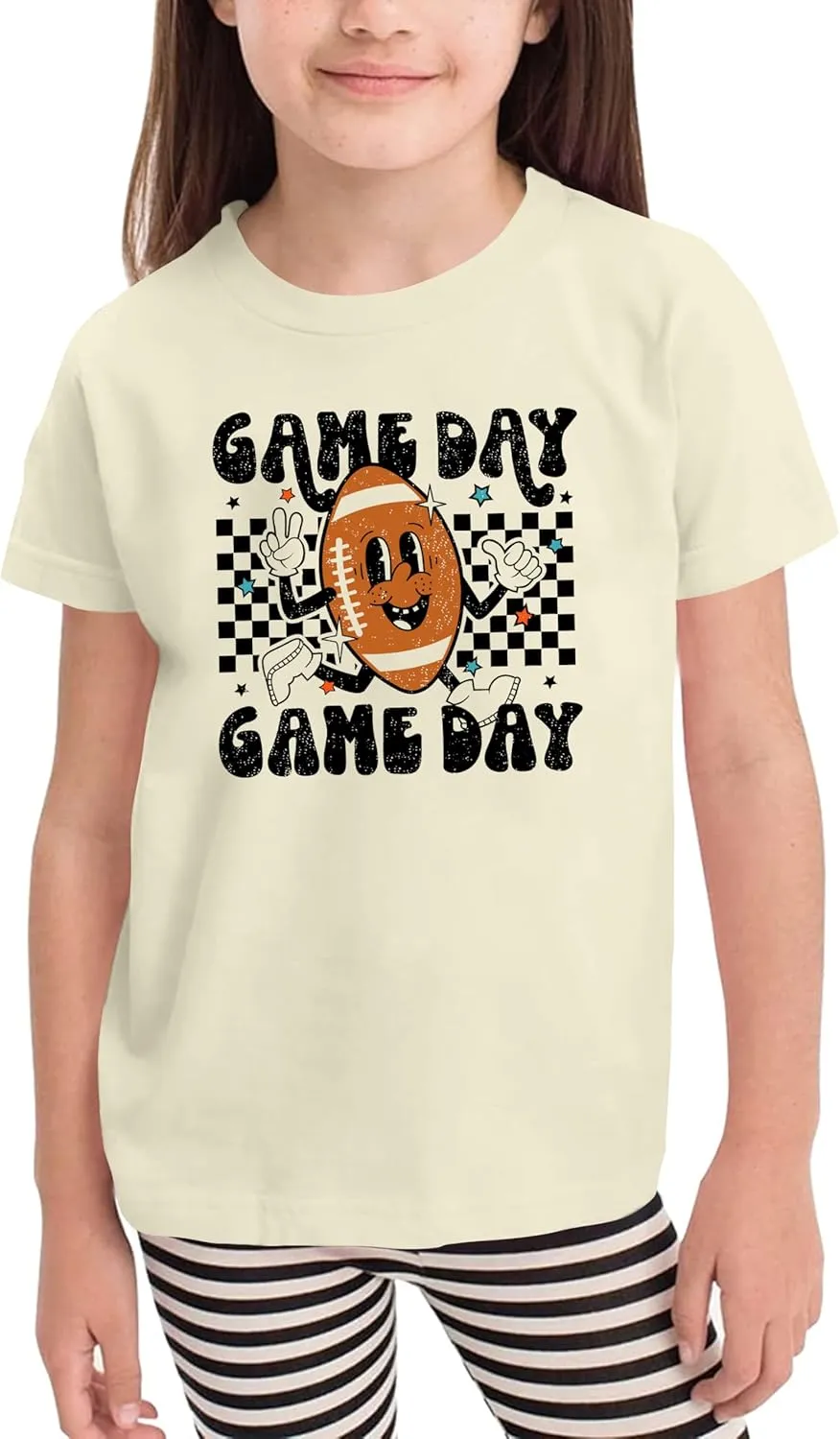 Toddler Baseball Game Day Shirt Boys Girls Funny Baseball Print Graphic T-Shirt Summer Short Sleeves Tops