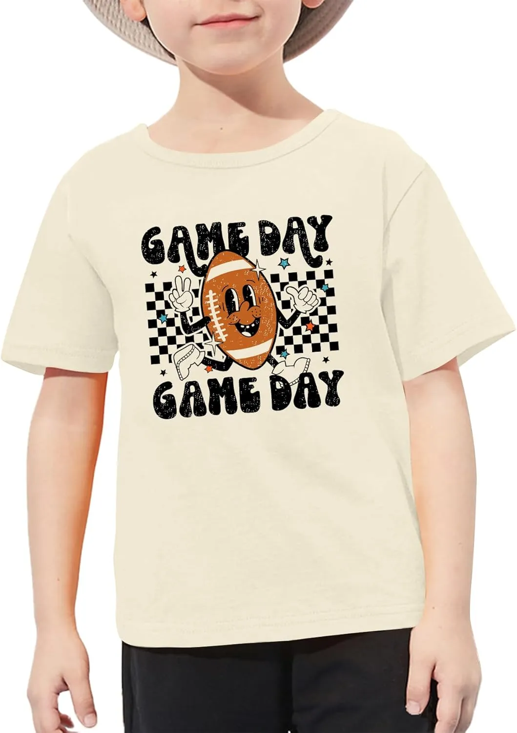 Toddler Baseball Game Day Shirt Boys Girls Funny Baseball Print Graphic T-Shirt Summer Short Sleeves Tops