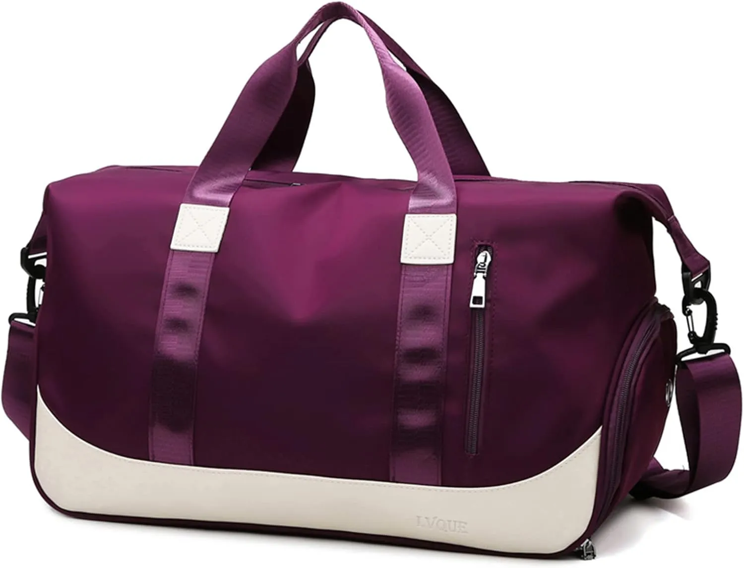 Travel Duffel Bags Weekender Overnight Shoulder Bag Carry on Bag Sports Gym Tote Bag for Women and Men(Red Purple)