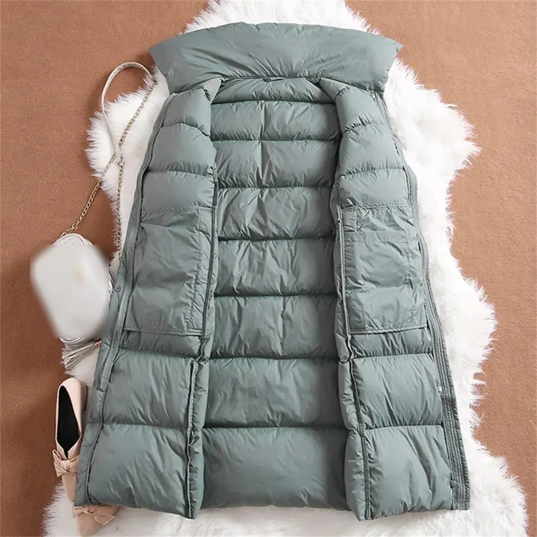 Winter Women's Down Coat Padded Warm Thick Long Puffer Jacket Casual Parkas Overcoat