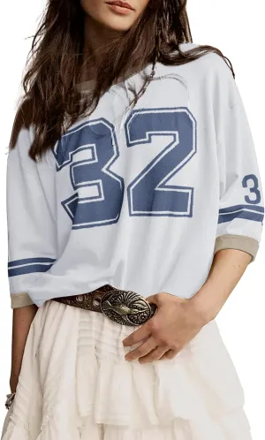 Women Oversized Graphic Print Short Sleeve T-Shirts Crewneck Color Block Shirts Casual Loose Fit 2024 Summer Tee Tops