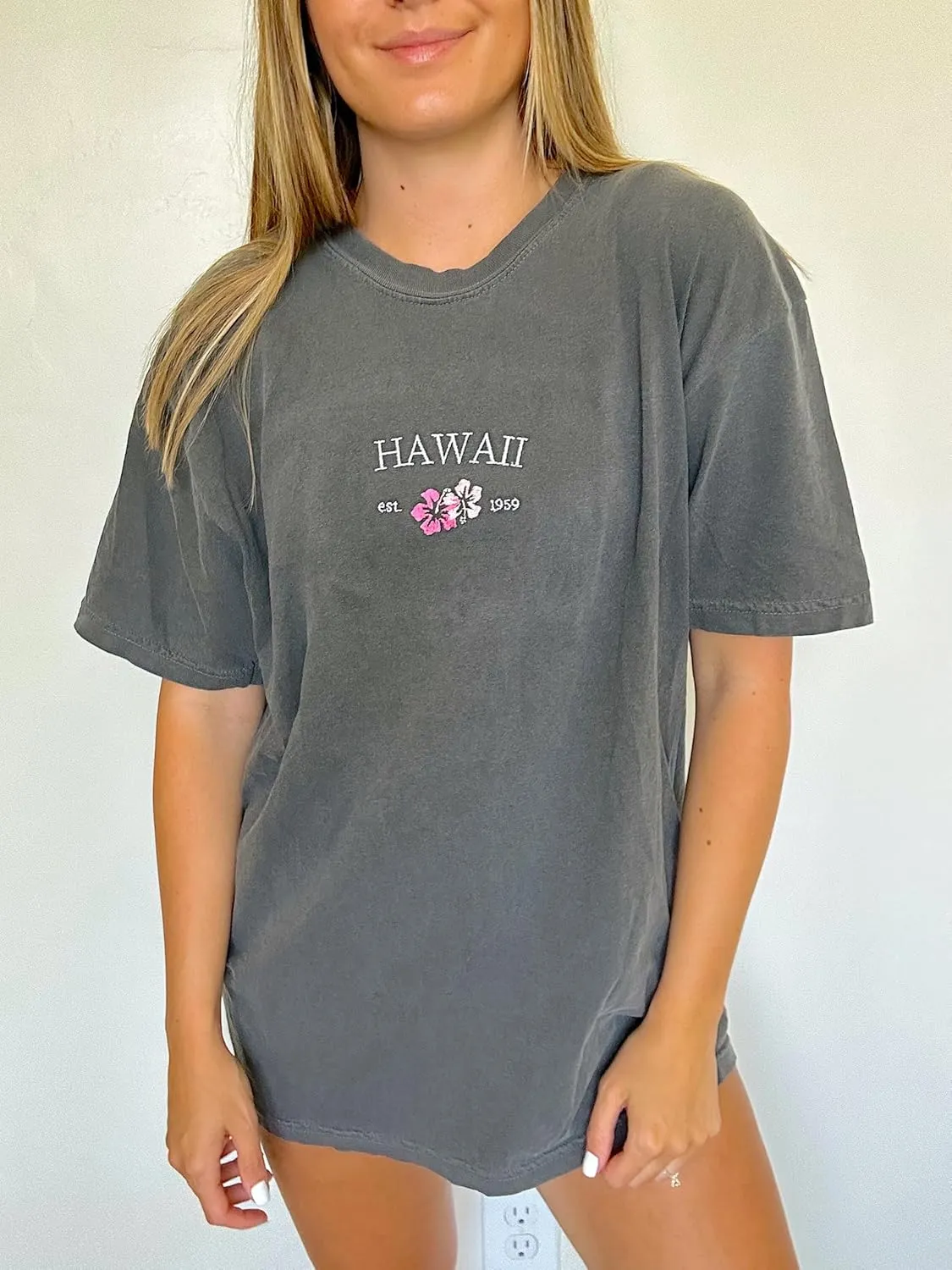 Women Teen Girls Oversized Graphic T Shirts Short Sleeve Aesthetic Baggy Top Y2K Summer Coastal Beach Tees