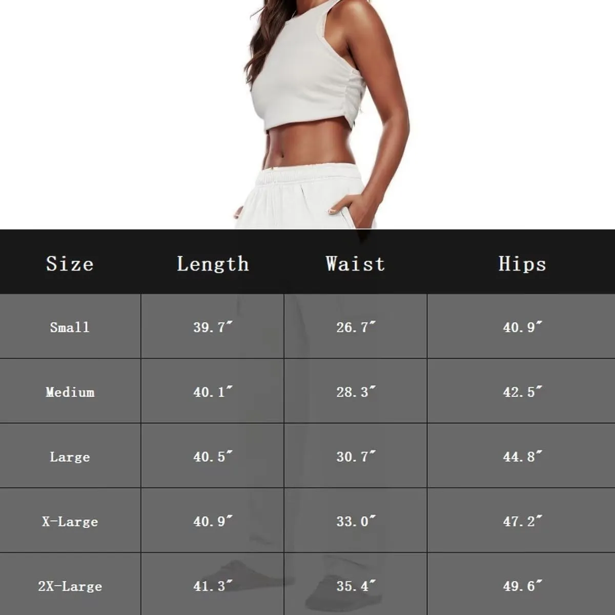 Women's Cargo Sweatpants Trendy Straight Leg Sweats Pants Cotton Elastic Waist Joggers Workout Trousers with Pockets